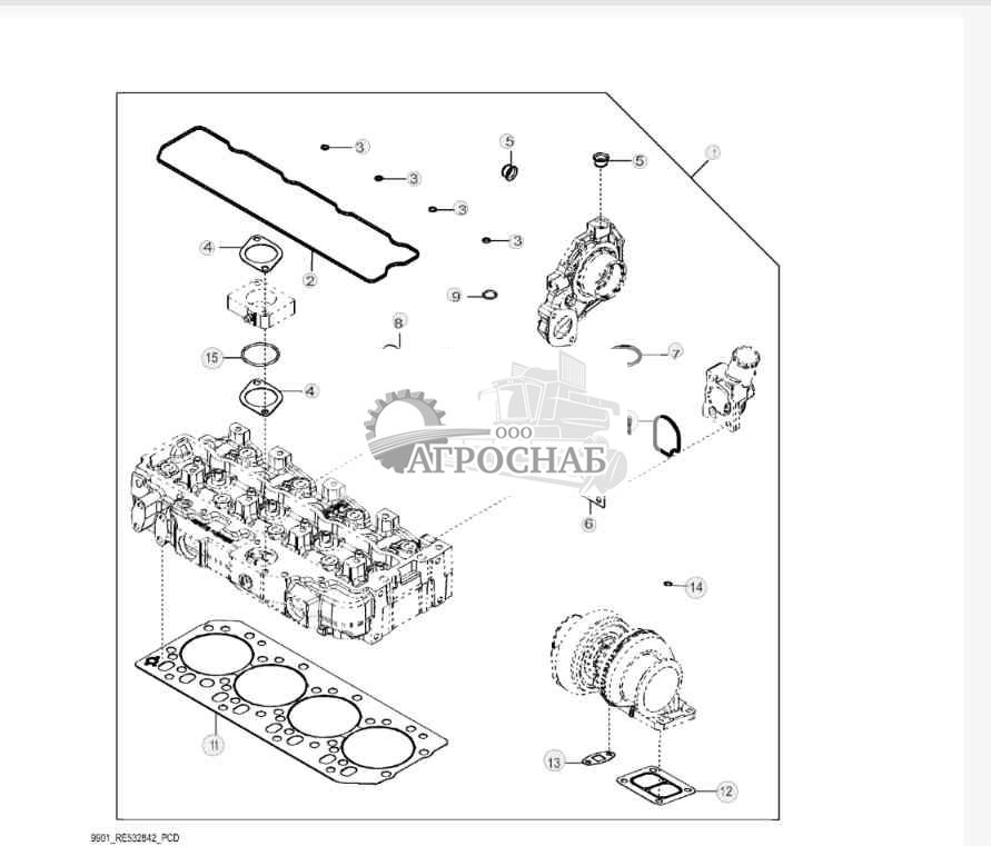 9901 Комплект прокладок для снятия головки блока цилиндров 